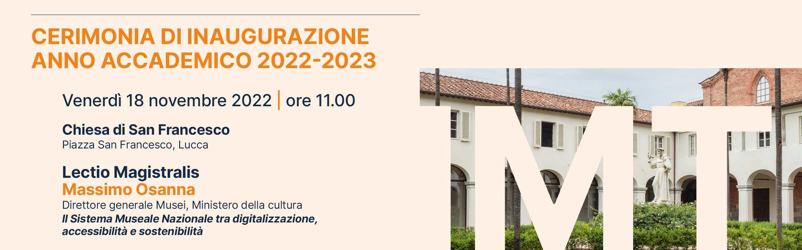 Inaugurazione Anno Accademico 2022-2023 | Scuola IMT Alti Studi Lucca